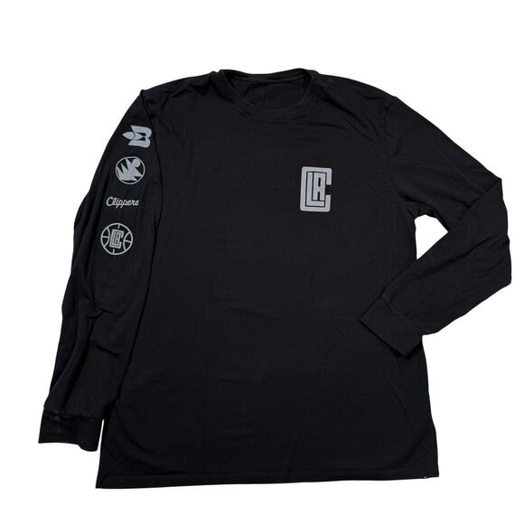 Ethika LA Clippers Long Sleeve Tee Shirt 4 Logo 1972-Present Mens Large Black - Picture 1 of 8